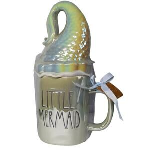 Disney Little Mermaid Ariel topper mug by Rae Dunn NEW